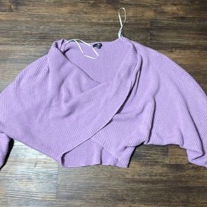3/$15 My Michelle Purple crop top sweater.